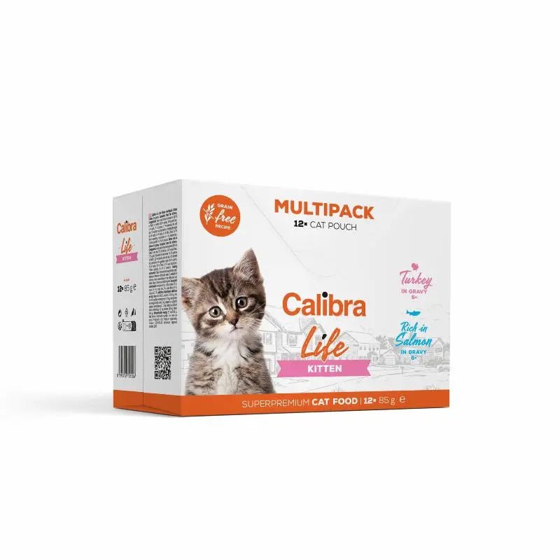 Calibra Cat Life pouch Kitten Multipack 12 x 85 gr.(EU) - FjeldgaardShop.dk Vådfoder til katte Calibra