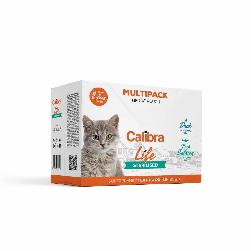 Calibra Cat Life pouch Sterilised Multipack 12 x 85 gr.(EU) - FjeldgaardShop.dk Vådfoder til katte Calibra