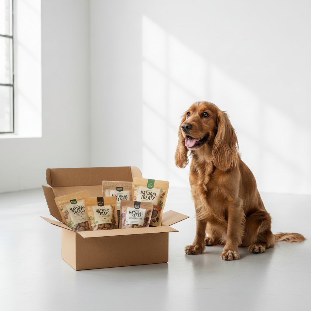 Godbidskassen Medium kornfri overraskelseskasse til mellemstore hunde 11-20 kg