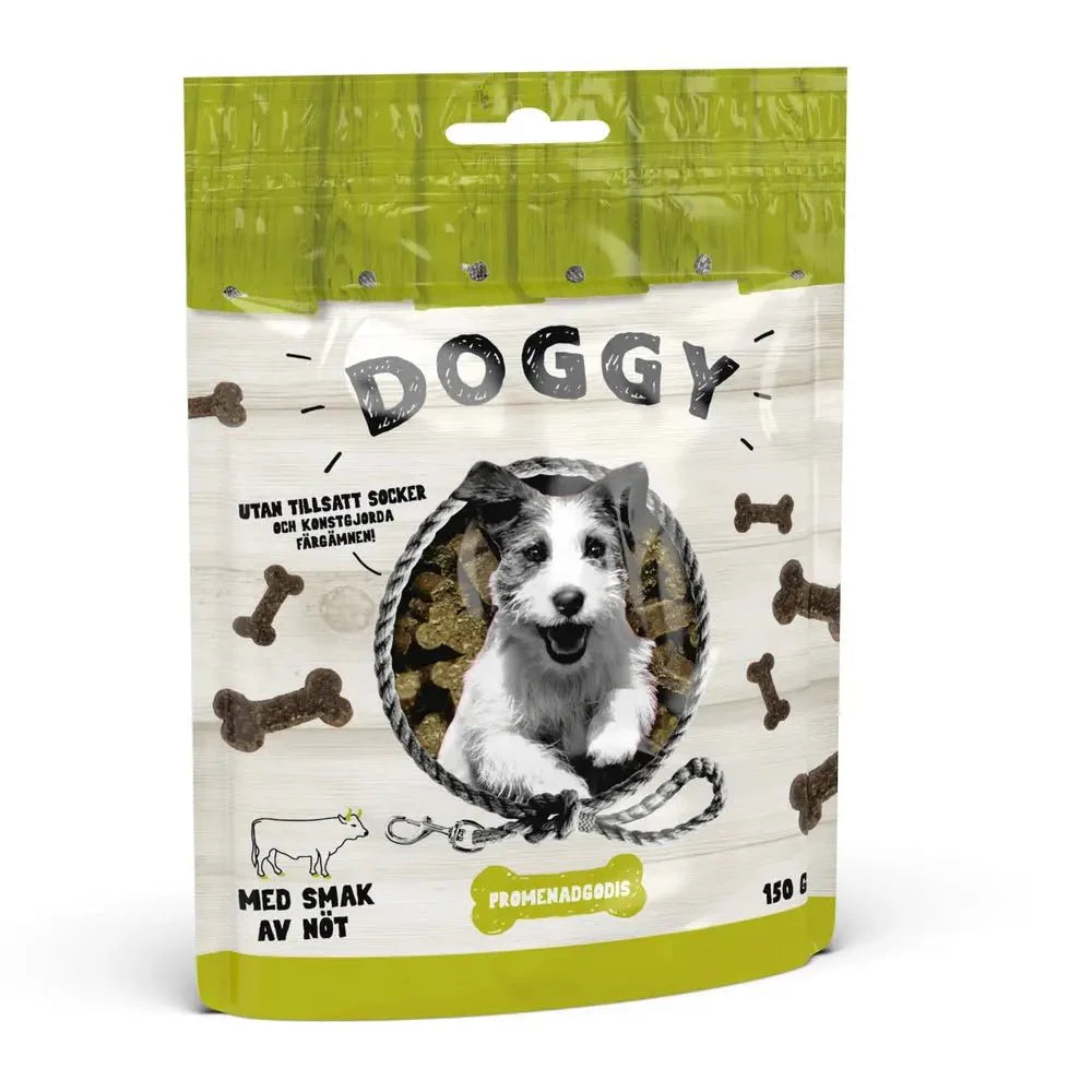 Doggy Promenadgodis med okse 150 gr. by Doggy
