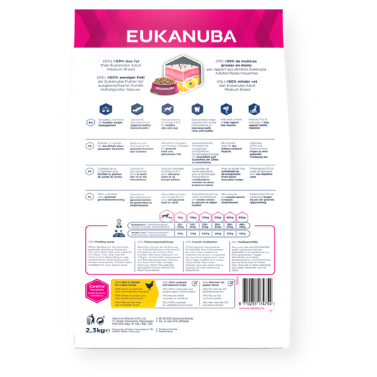 Eukanuba DailyCare Adult All Breeds Overweight Sterilized - 12 kg.