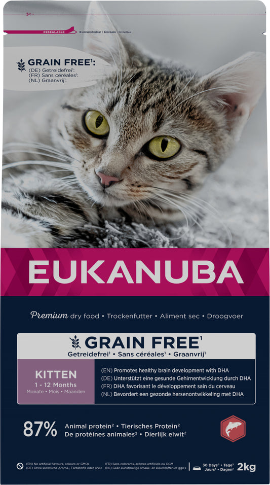 EUKANUBA CAT Kitten Grainfree Salmon - 2 kg.