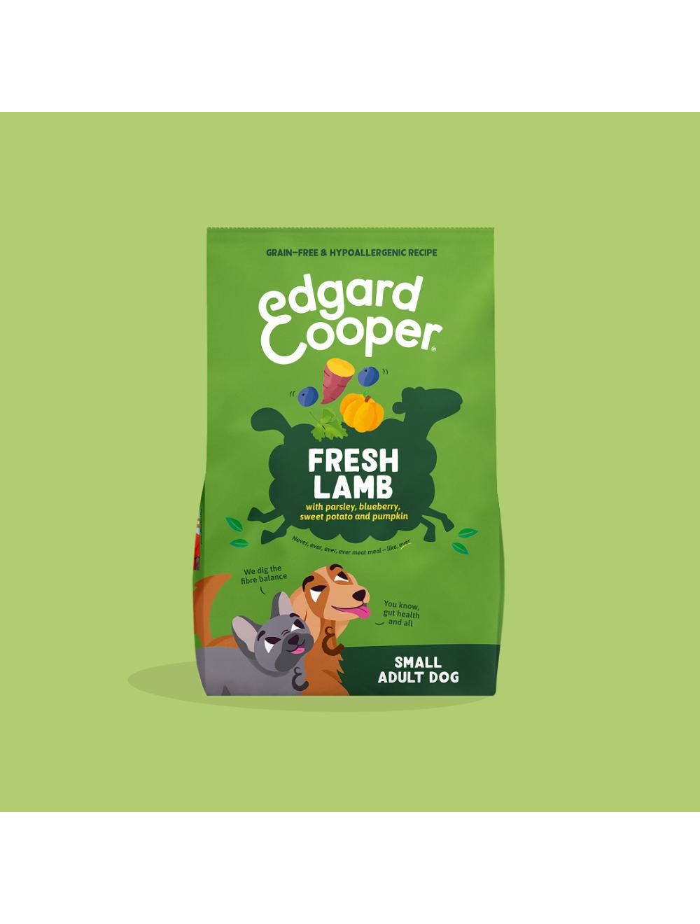 Edgard & Cooper Fresh Grass-Fed Adult Lam Small Breed, 3 kg.