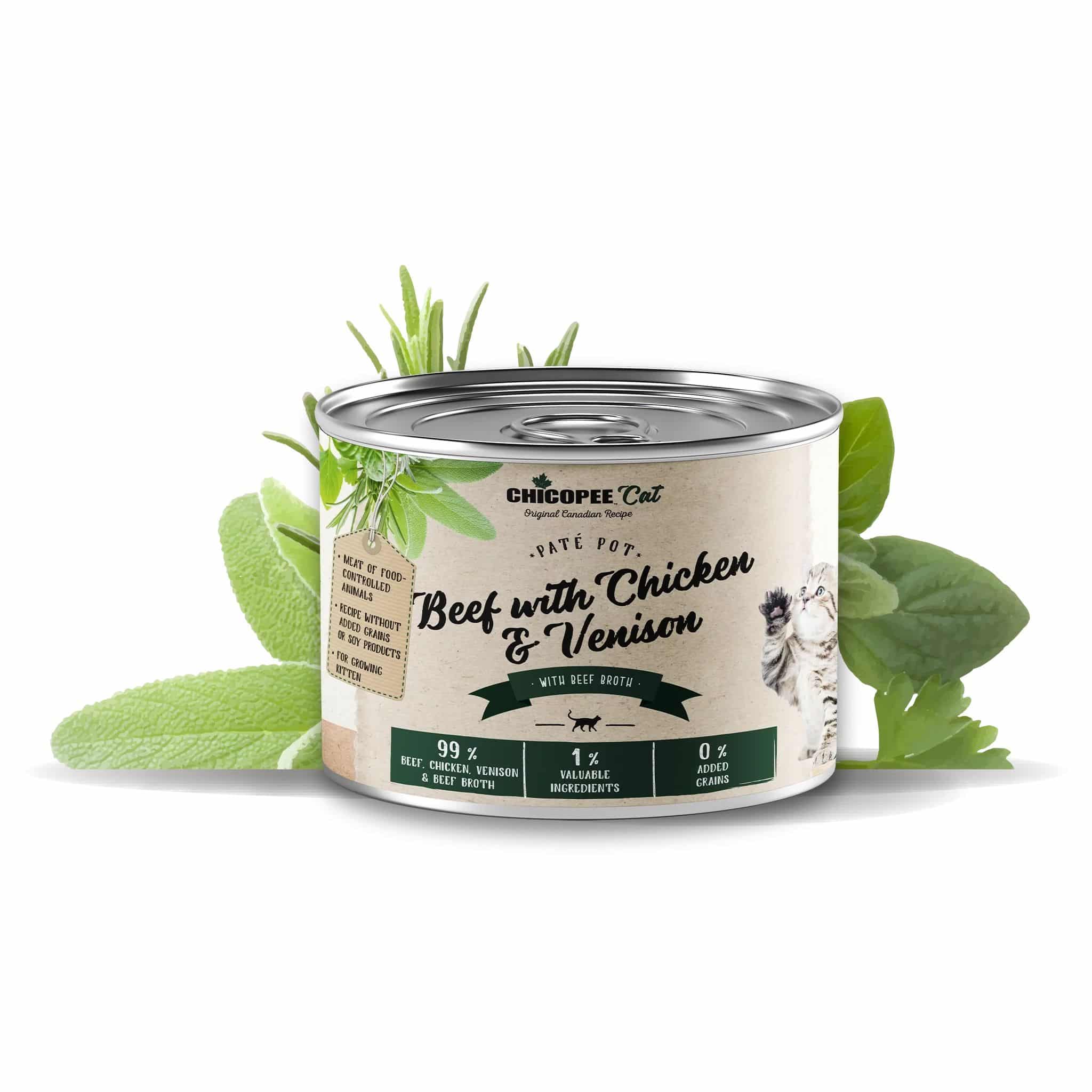 Vådfoder – Chicopee Kitten Paté Pot okse/kylling 195 gr.