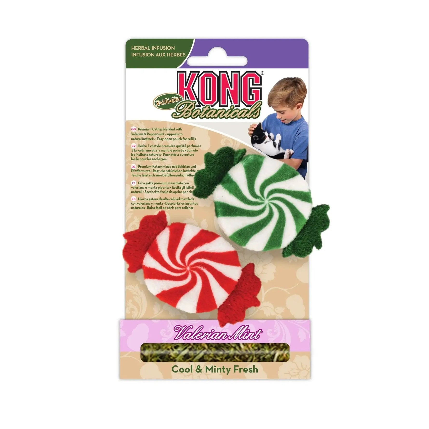 Kattelegetøj - KONG Holiday Cat Botanicals Refillable Peppermints by KONG