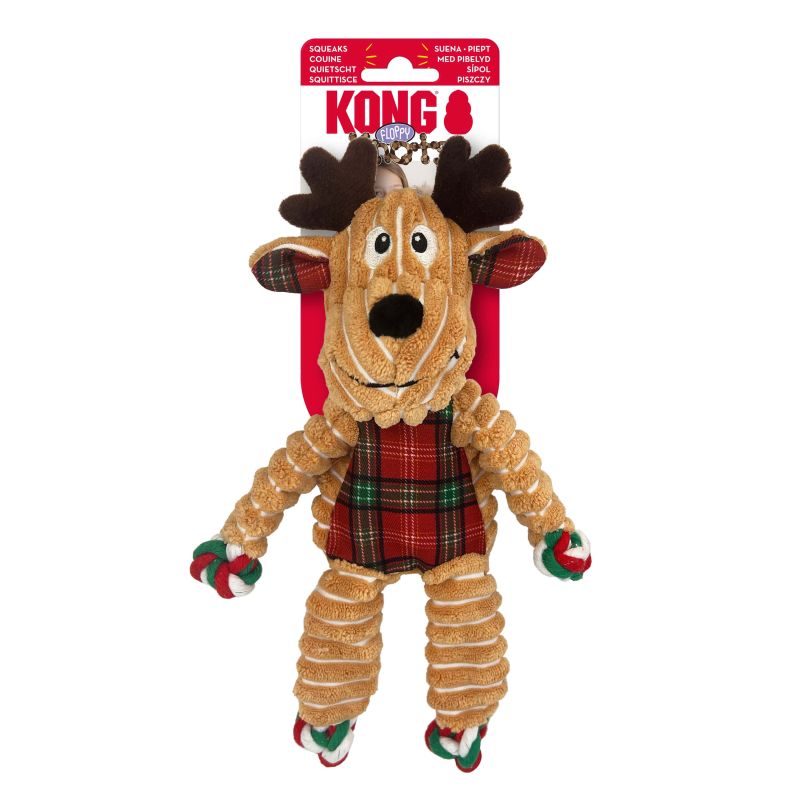 KONG Holiday Floppy Knots Reindeer