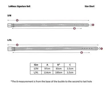 LeMieux Signature Leather Belt, Sort - Large/XLarge by LeMieux