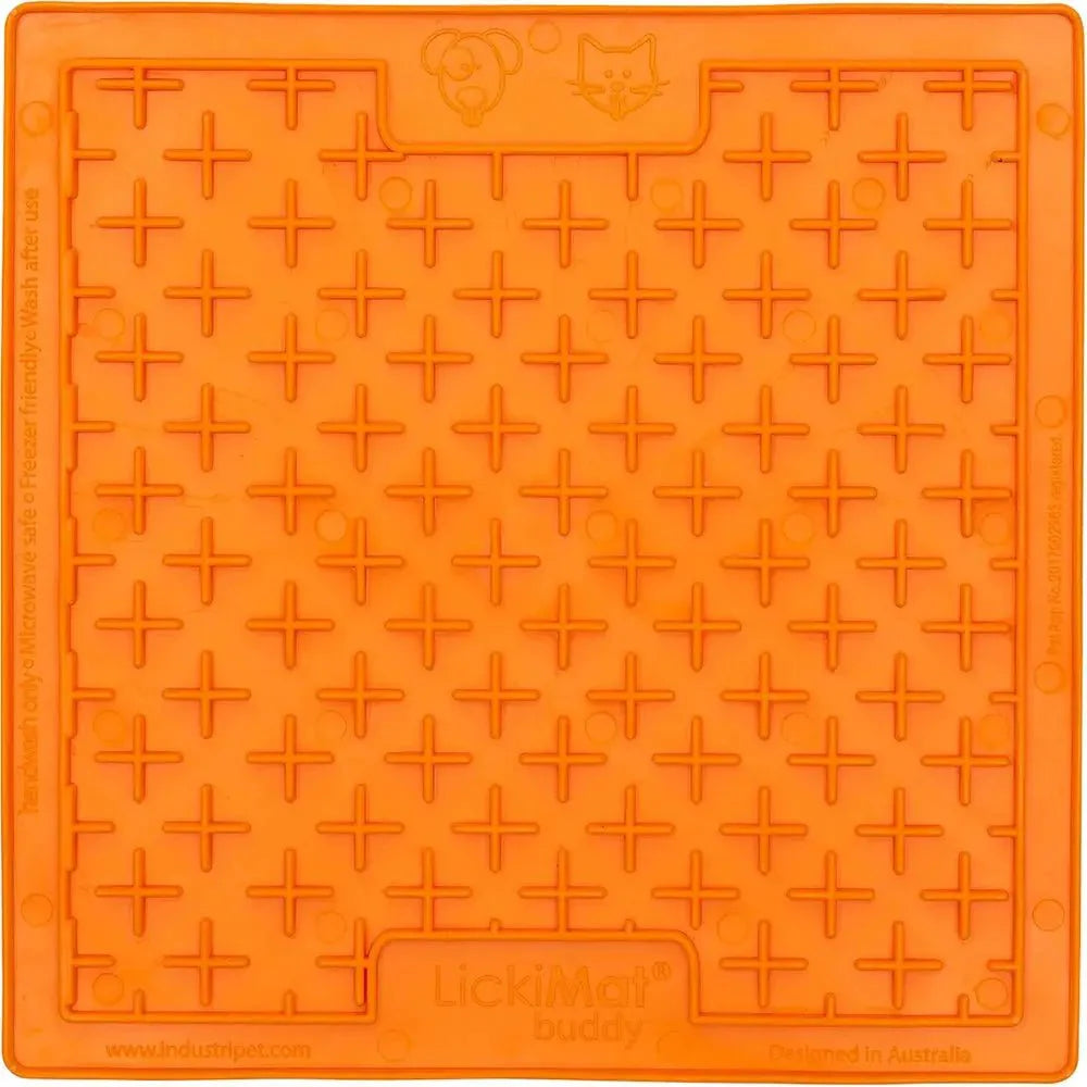 Lickimat Buddy Orange Small 20x20 cm. Udgår - FjeldgaardShop.dk Slikkemåtter Lickimat