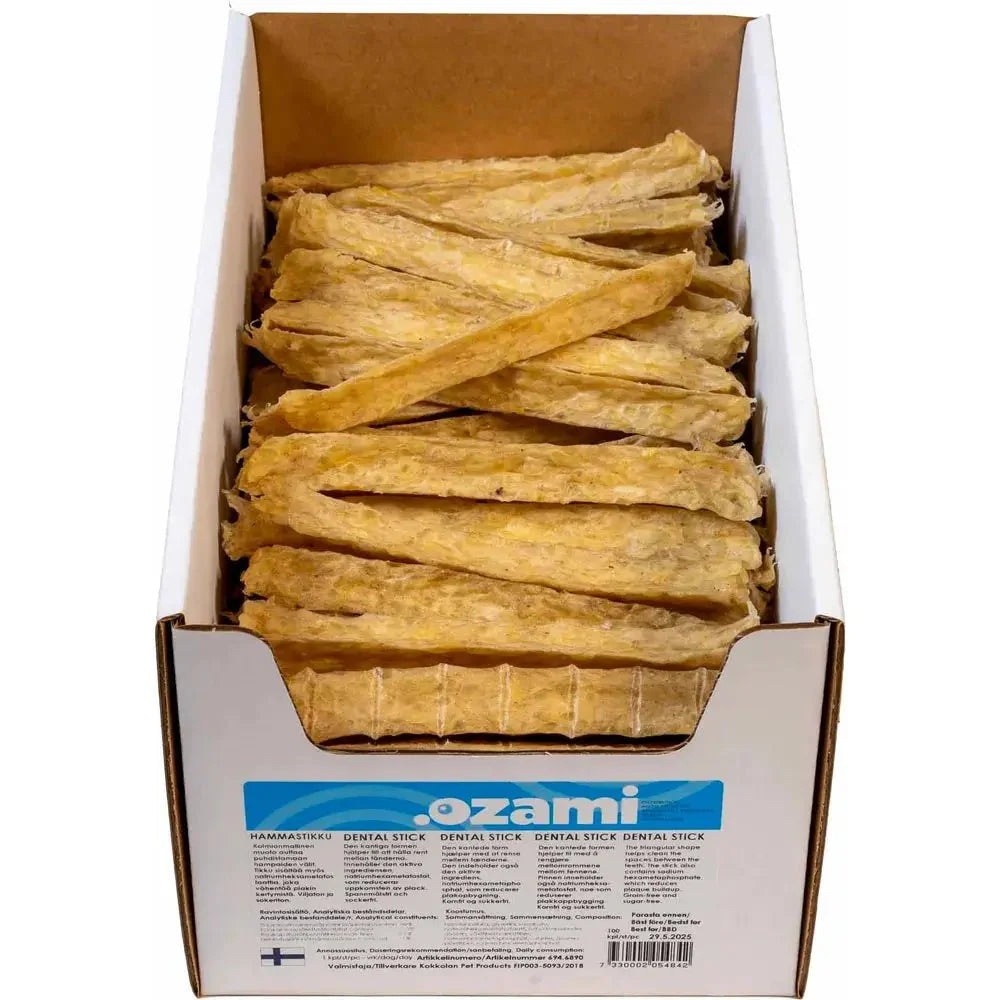 Tyggeben - Nordisk Ozami Dental Okse Stick Small 15 cm. - FjeldgaardShop.dk Dental Sticks Nordisk Ozami