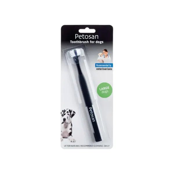 Hundetandbørste - Petosan dobbelthoved tandbørste - FjeldgaardShop.dk Mund øre & øjenpleje Petosan