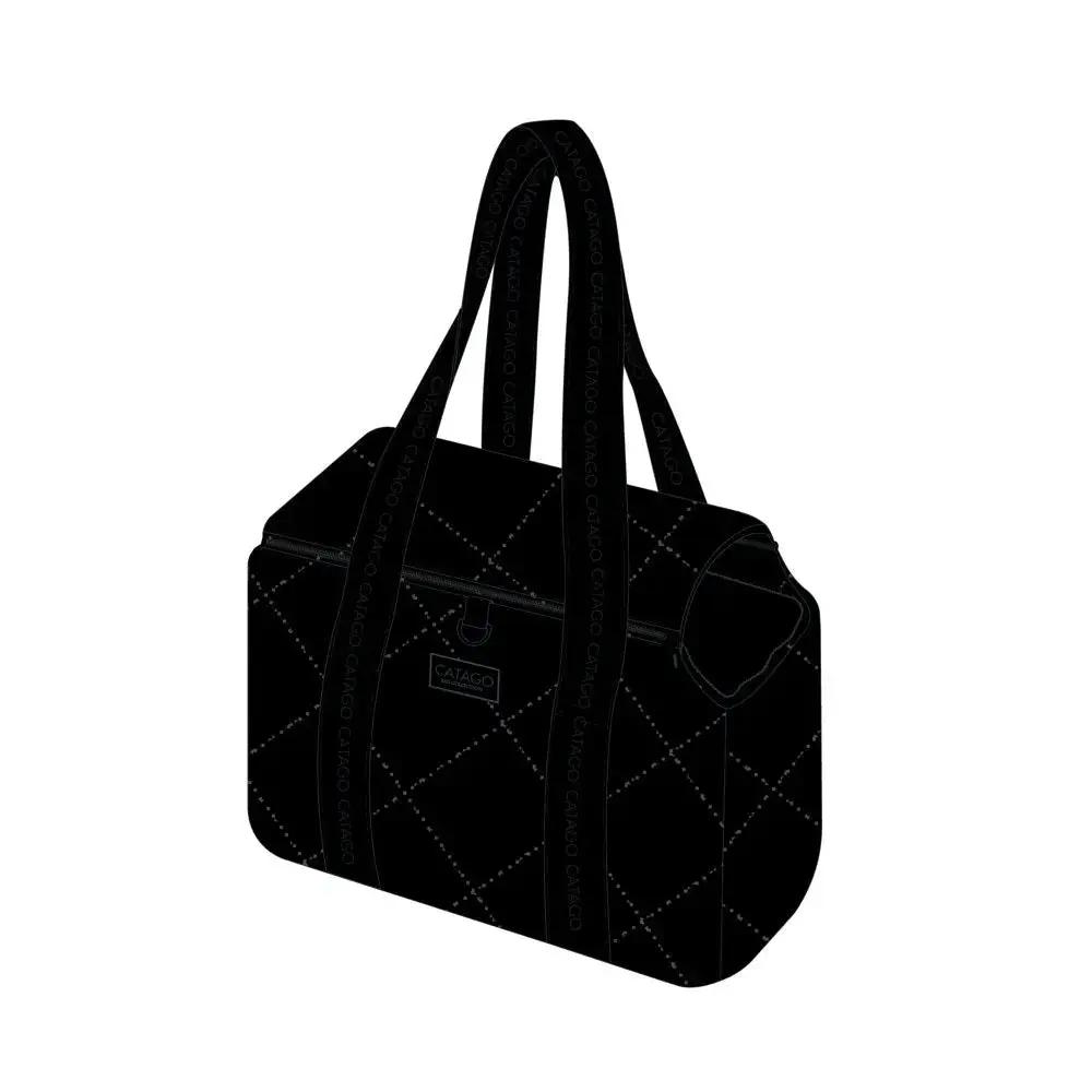 Quiltet hundetaske fra CATAGO med teddy fleecefor by Catago