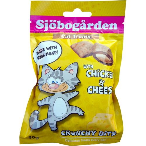 Sjöbogårdens Cat Snacks Pillows Chicken & Cheese 60 gr.