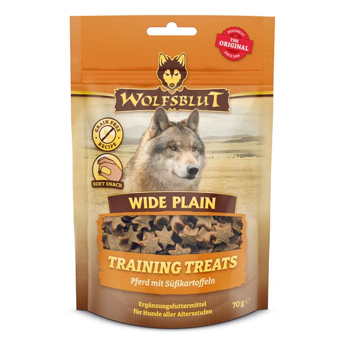 Hundegodbidder – Wolfsblut Training Treats Horse 70 gr. - FjeldgaardShop.dk Kornfrie godbidder WOLFSBLUT