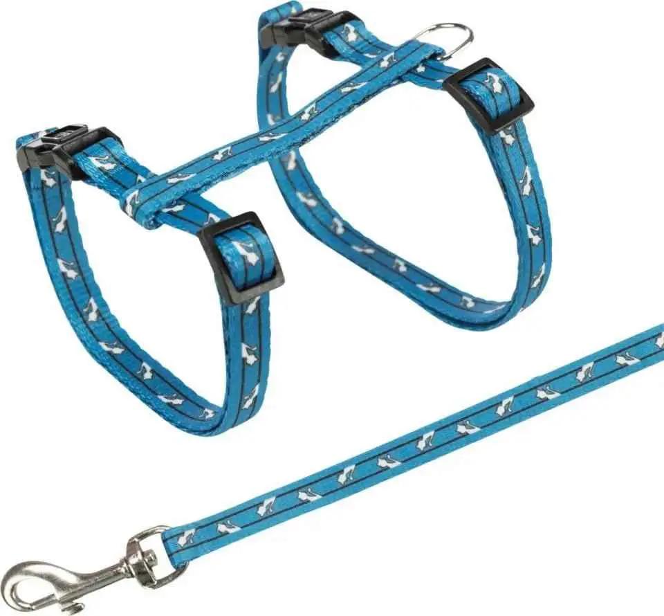 Trixie kattesele (10 mm webbing) med line by Trixie