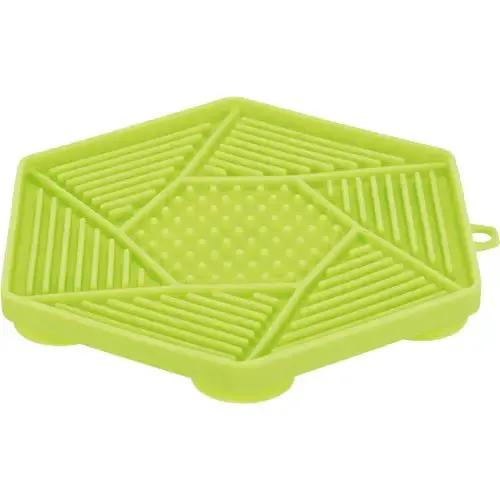 Trixie Lick'n'Snack slikkemåtte med sugekopper silicone - Grøn by Trixie