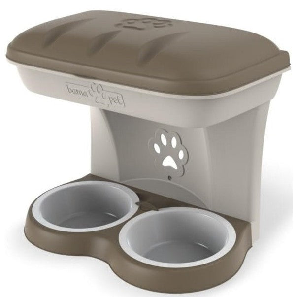 Væghængt Foderstander med Opbevaringsløsning - Udgår - FjeldgaardShop.dk Hundeskåle & foderautomater Whesco