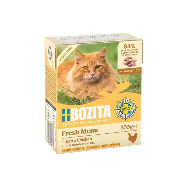 Bozita Cat Steriliseret Ekstra Kylling i Sauce 370 gr. by Bozita