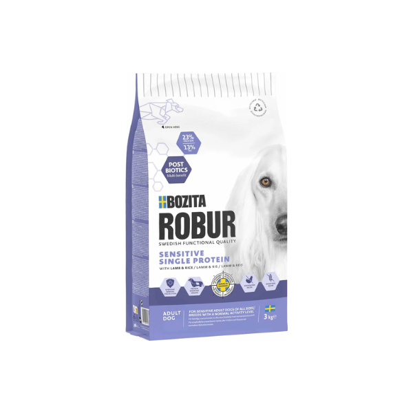 Hundefoder - Bozita Robur Adult Sensitive Single Protein Lam - FjeldgaardShop.dk Hundefoder Bozita