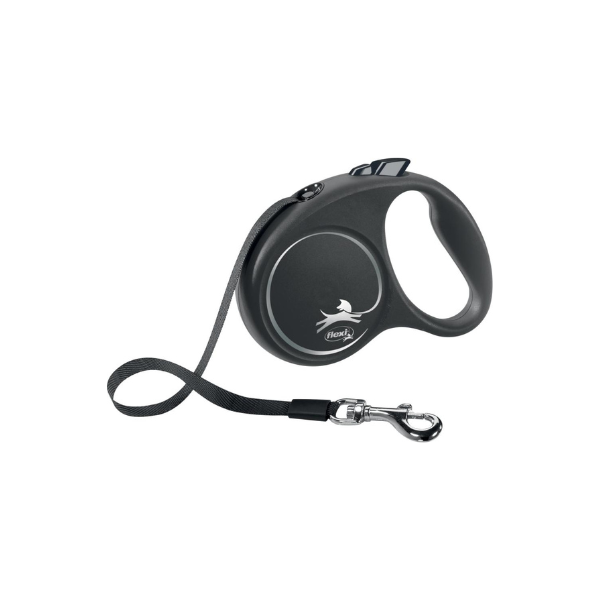 Hundesnor - Flexi Black Design rulleline- bånd 5 m. - FjeldgaardShop.dk Flexi line/rulle line Flexi