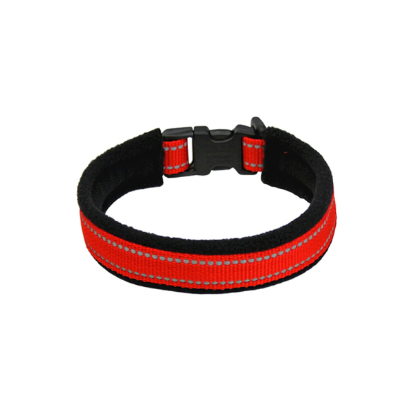 Alac Hvalpehalsbånd Reflex Rød med Fleece (EU) - FjeldgaardShop.dk Halsbånd Alac
