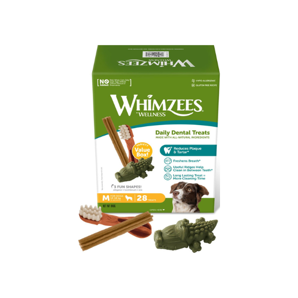Tyggeben - Whimzees Variety Box - FjeldgaardShop.dk Veganske hundesnacks WHIMZEES