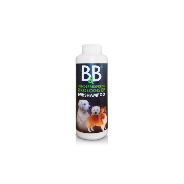 B&B Økologisk Tørshampoo til Hund 120 gr.(EU) - FjeldgaardShop.dk Pelspleje B&B