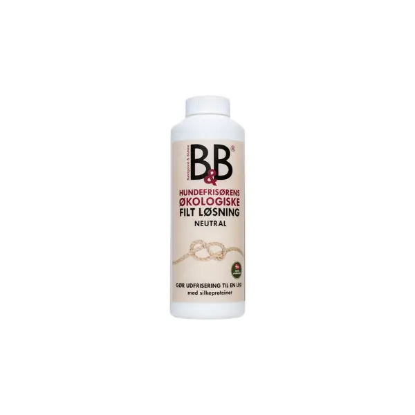 B&B Økologisk Hundefrisørens Filt løsning - Neutral 129 gr. by B&B