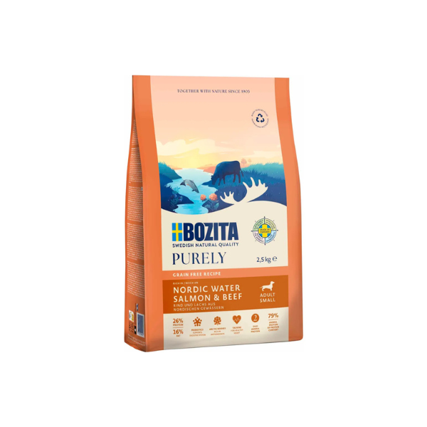 Hundefoder - Bozita Purely Adult Small Salmon & beef - FjeldgaardShop.dk Hundefoder Bozita