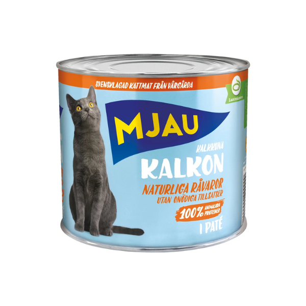 Mjau vådfoder Kalkun 635 gr.(EU) - FjeldgaardShop.dk Vådfoder til katte Doggy