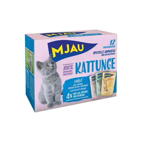 Mjau kødmix i gelé Til killinger 12x85 gr. by Doggy