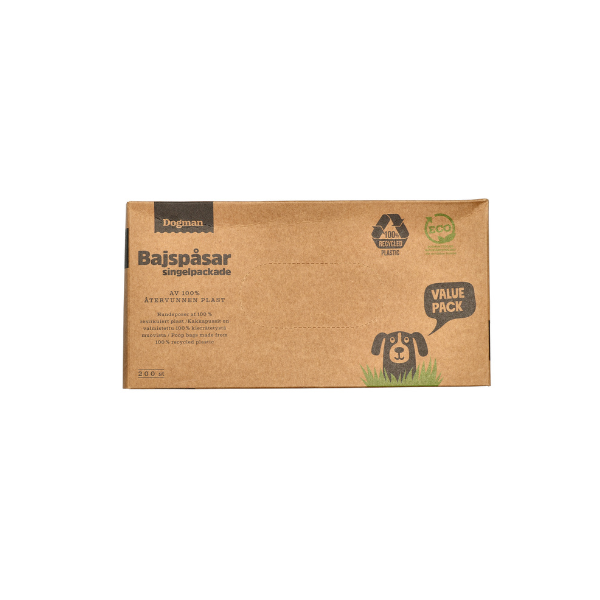 Dogman Hundeposer 100 % genanvendt plast, 200 stk. Udgår by Dogman