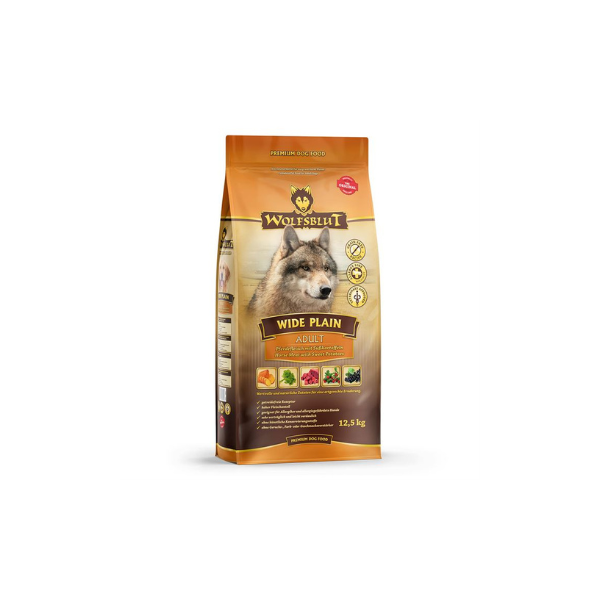 Hundefoder - Wolfblut Wide Plain Adult med hest. Kornfri - FjeldgaardShop.dk Kornfri hundefoder WOLFSBLUT