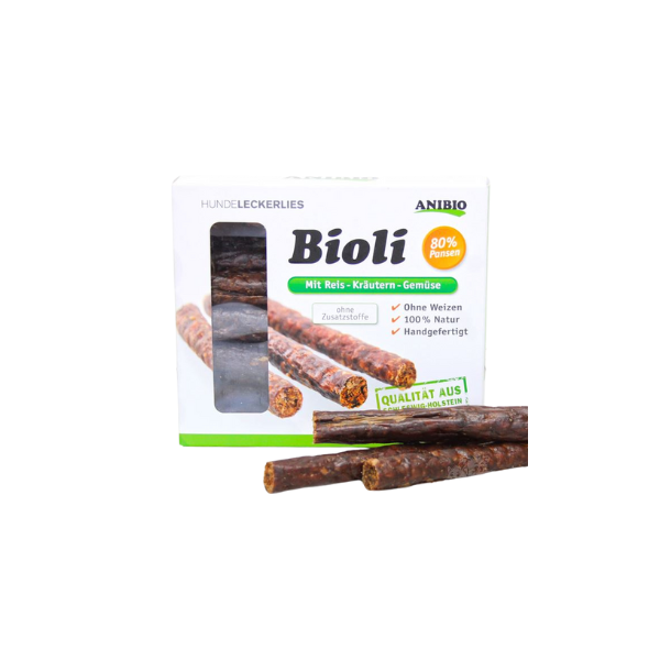 Hundegodbid - Anibio Bioli PANSEN Tyggerulle - FjeldgaardShop.dk Naturlige tyggeben ANIBIO