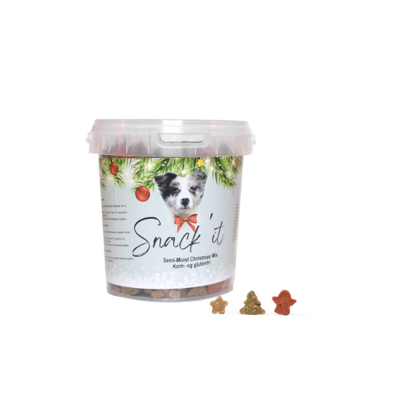 Hundegodbid – Snack'it Semi-Moist Christmas Mix 500 gr. - FjeldgaardShop.dk Bløde godbidder Snack'it