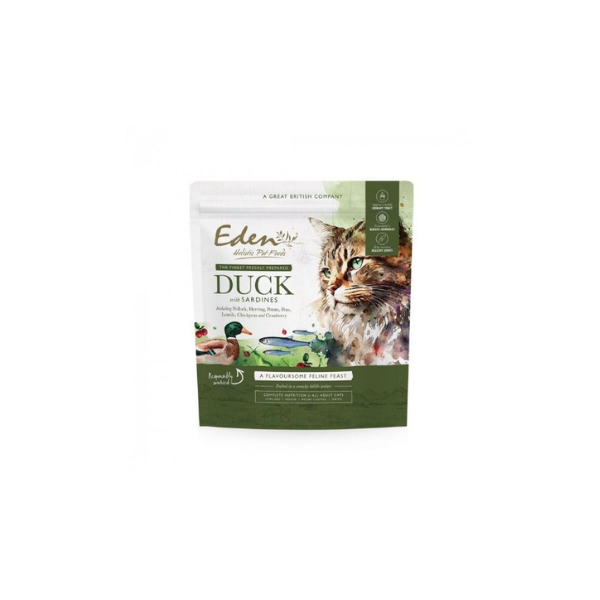 Kattemad - EDEN Duck &  Sardines 1,5 kg. Kornfri - FjeldgaardShop.dk Kattemad EDEN