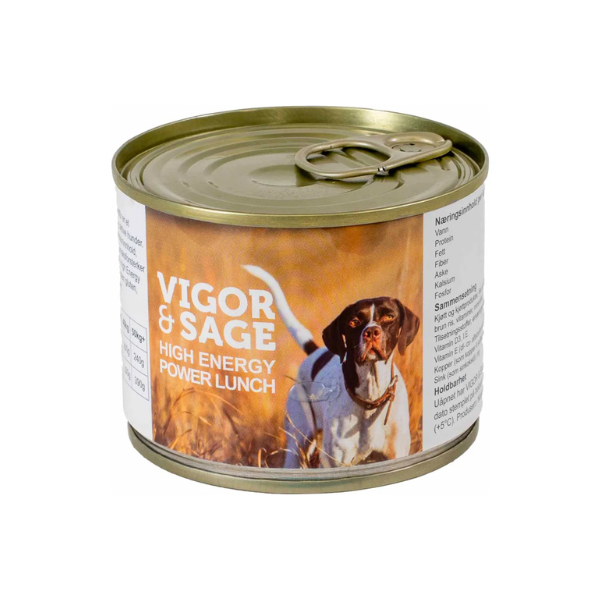 Vs High Energy Power Lunch Hunde 185 gr.(EU) - FjeldgaardShop.dk Vådfoder/dåsefoder til hunde Vigor & Sage