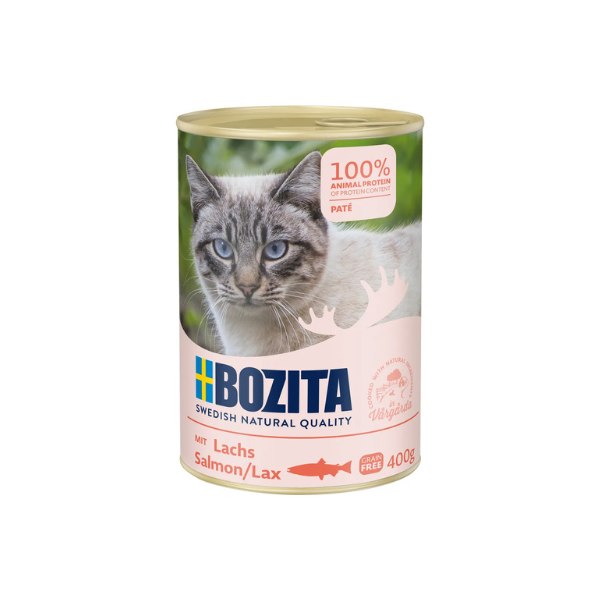 Bozita Kattepaté med Laks 400 gr.(EU) - FjeldgaardShop.dk Vådfoder til katte Bozita