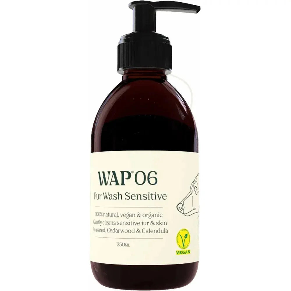 Wap 6: Fur Wash Sensitive 250 ml. 🌍 - FjeldgaardShop.dk Hundeshampoo & balsam WAP