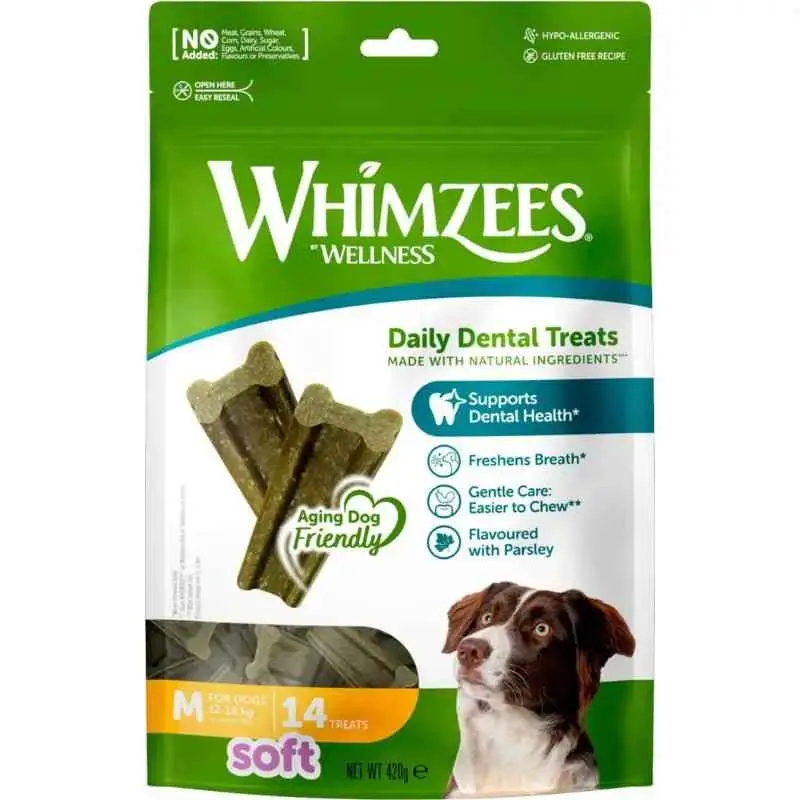 WHIMZEES Soft M Valuebag 14 stk./420 gr. by WHIMZEES