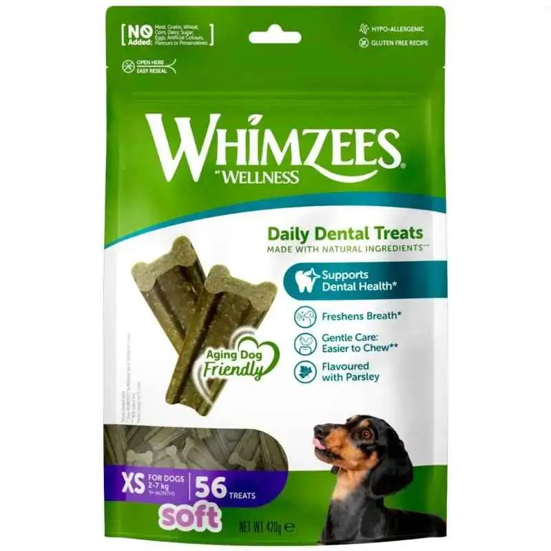 WHIMZEES SOFT XS Tyggepinde 56 stk./420 gr. by WHIMZEES