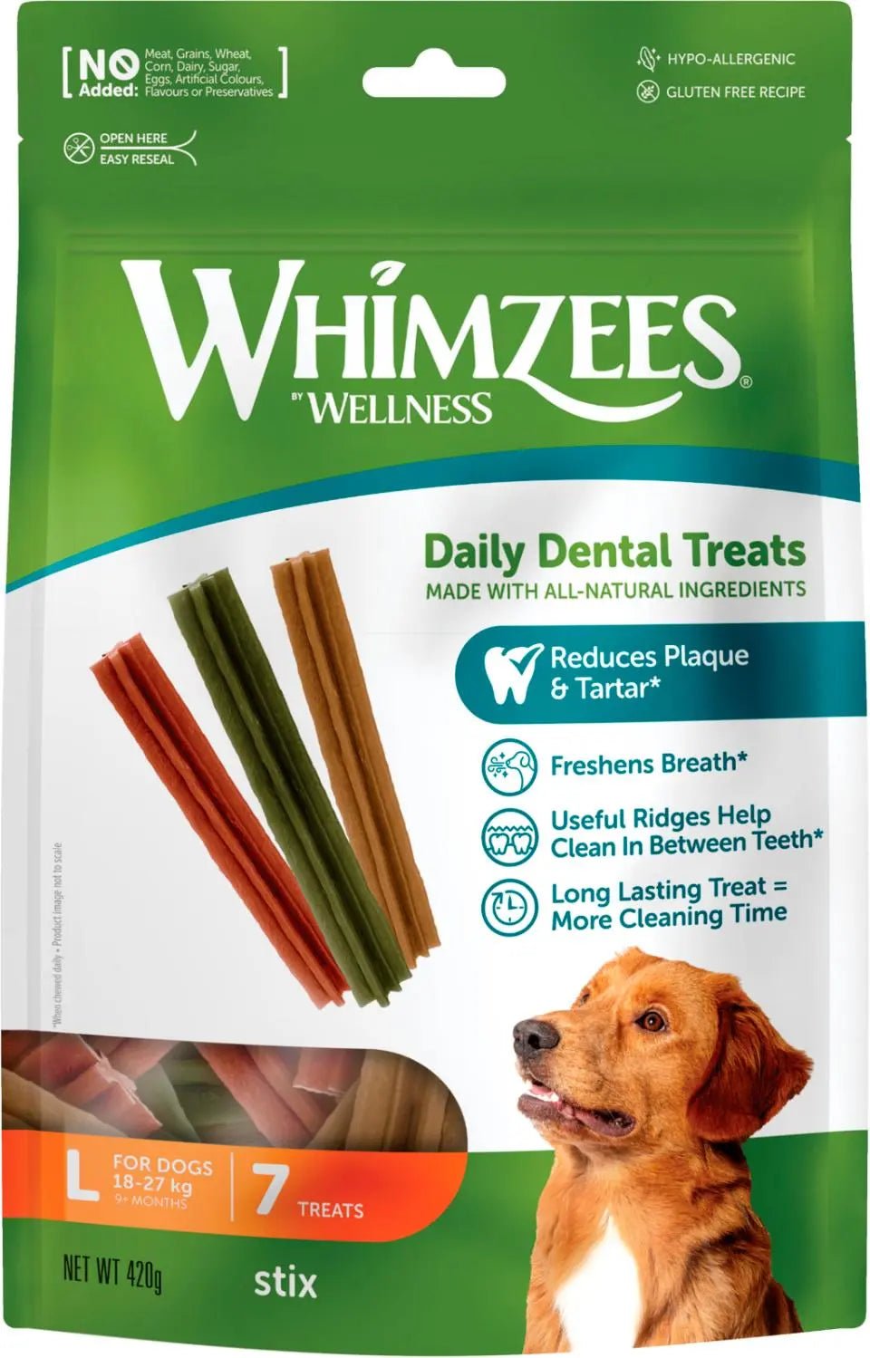 Tyggeben - Whimzees Stix bag - FjeldgaardShop.dk Dental Sticks WHIMZEES