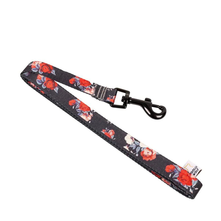 Woolly Wolf dog leash - WILD ROSE