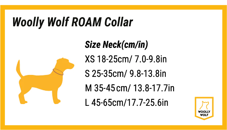 Woolly Wolf Roam Dog Collar